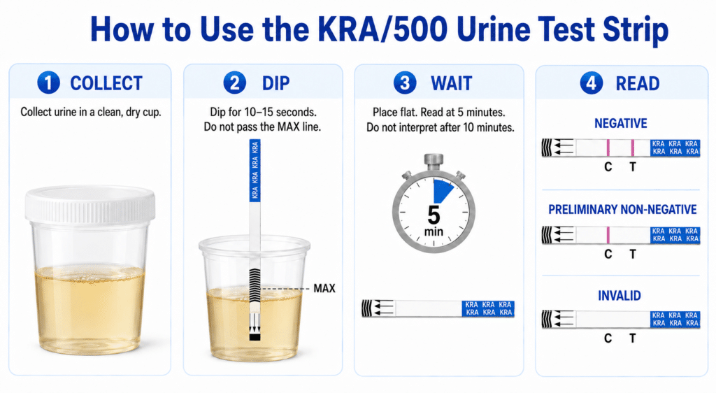 Kratom Urine Drug Test Strip for 7-OH – KRA/500 1 How to use a KRA 500 urine drug test strip