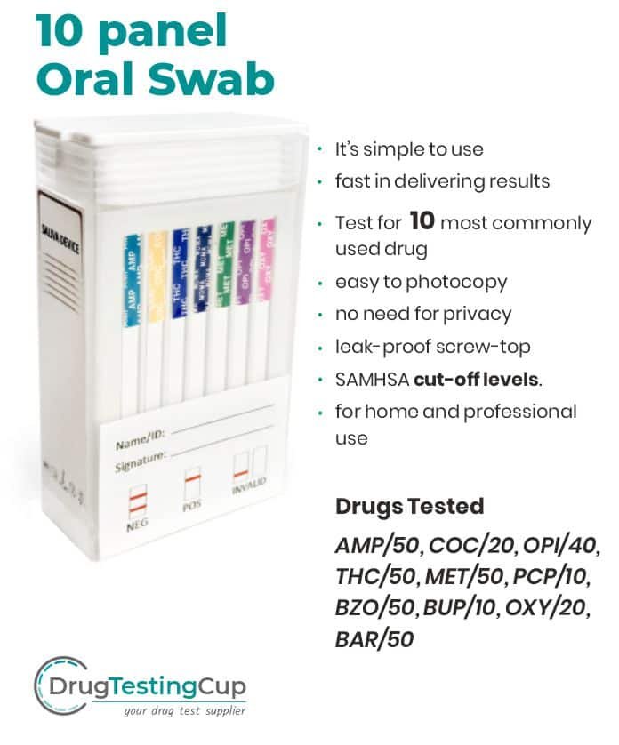 Mouth Swab Drug Test - 10 Panel Drug Test