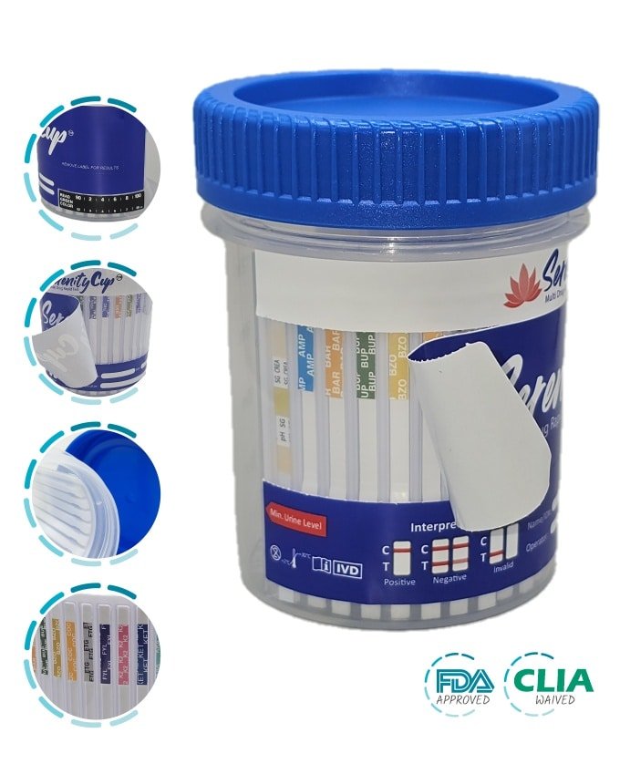 Serenity 6 panel drug test cup