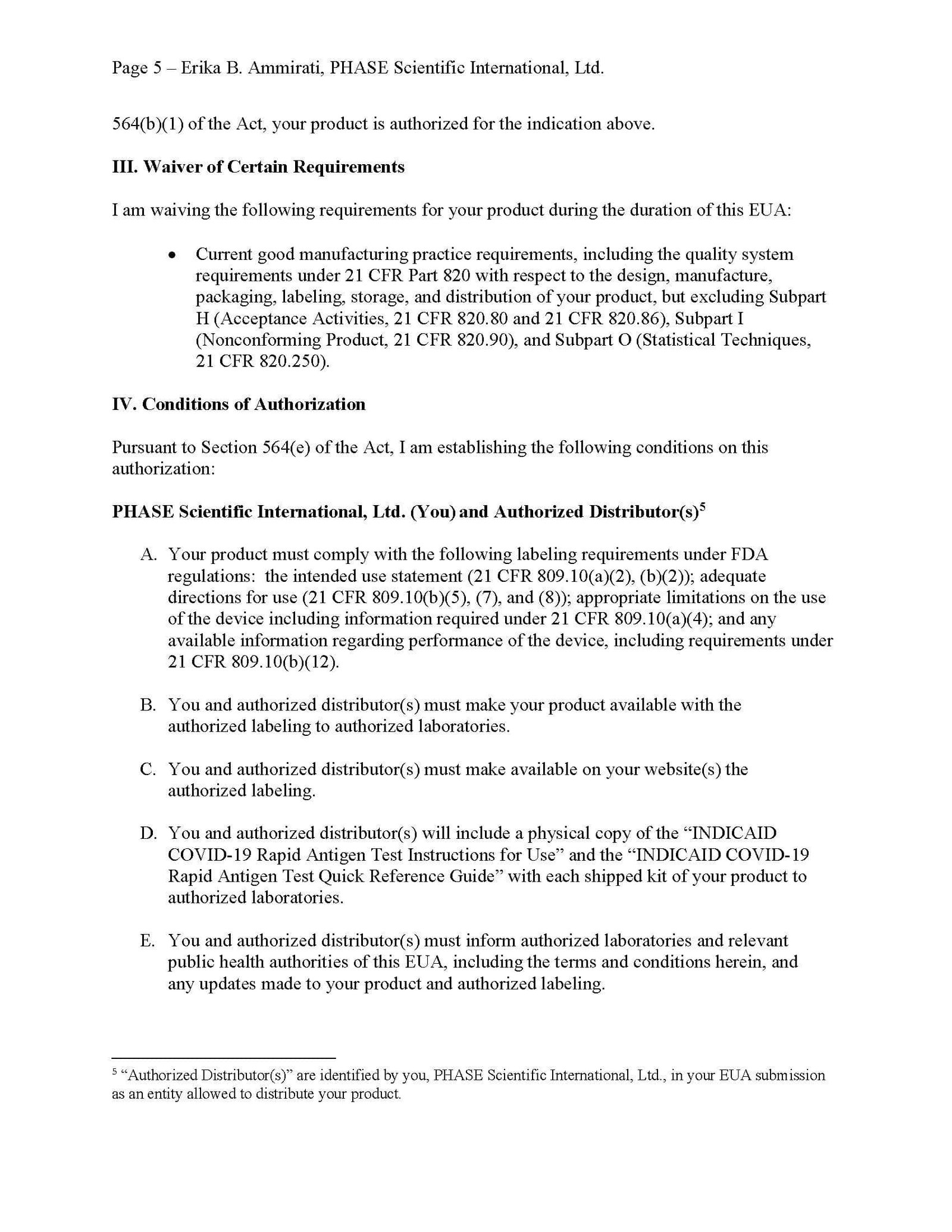 Indicaid FDA EUA Page 5