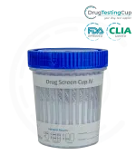 Label of DrugTestCup Blank FDA CLIA