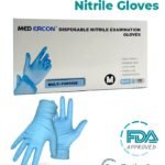 Disposable Nitrile Gloves a pair of blue gloves
