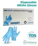 Disposable Nitrile Gloves a pair of blue gloves