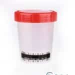 urine cup with temperature strip