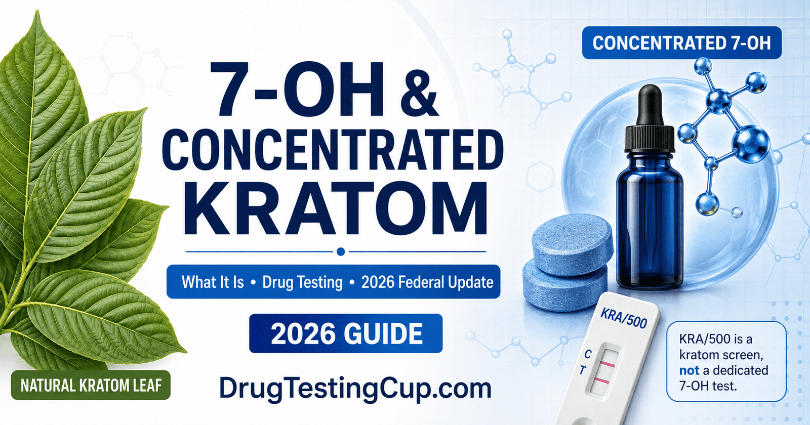what is 7-OH, concentrated kratom guide comparing natural leaf with KRA 500 urine screening