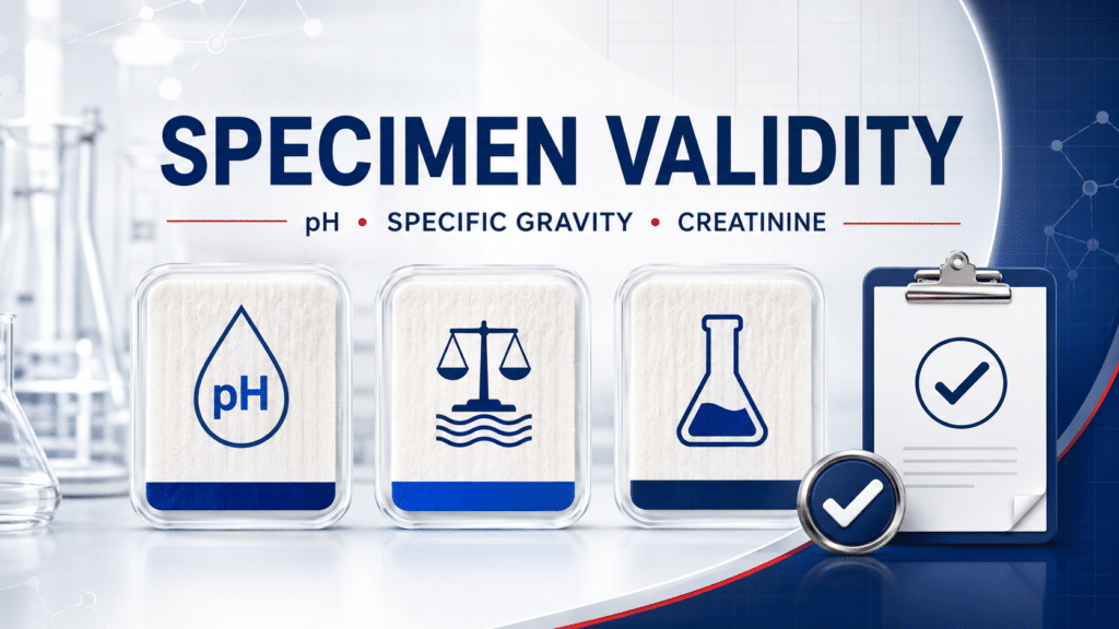 adulterants for drug test, Specimen validity indicators for drug testing including pH, specific gravity and creatinine